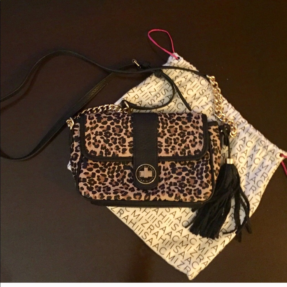 isaac mizrahi leapard purse